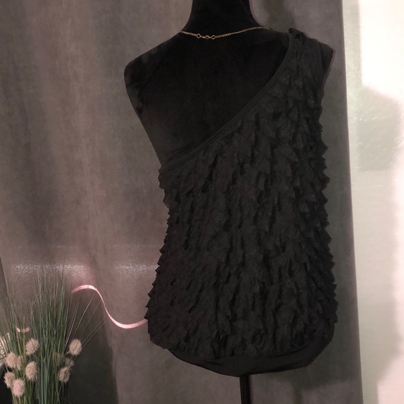 Black Ruffled Blouse - Picture 3 of 4